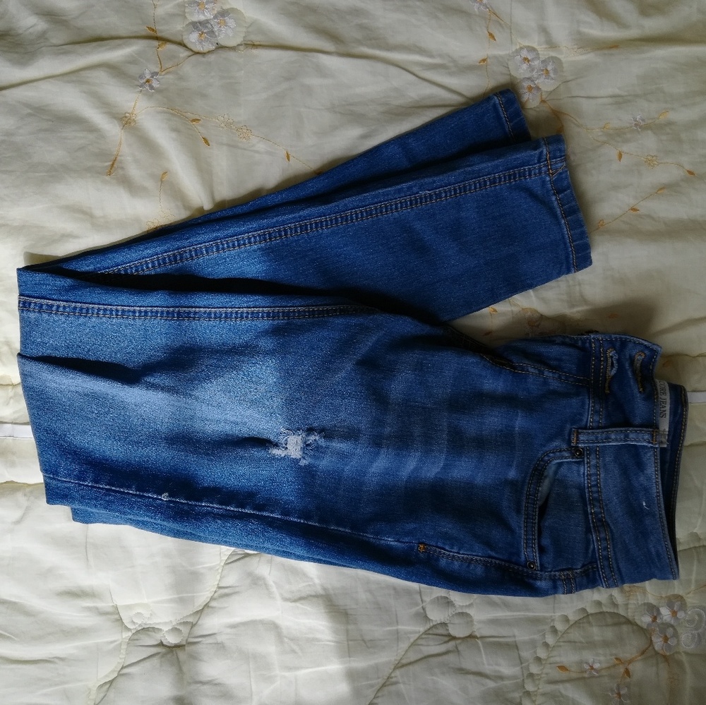 Light Blue Encore Jeans with distress